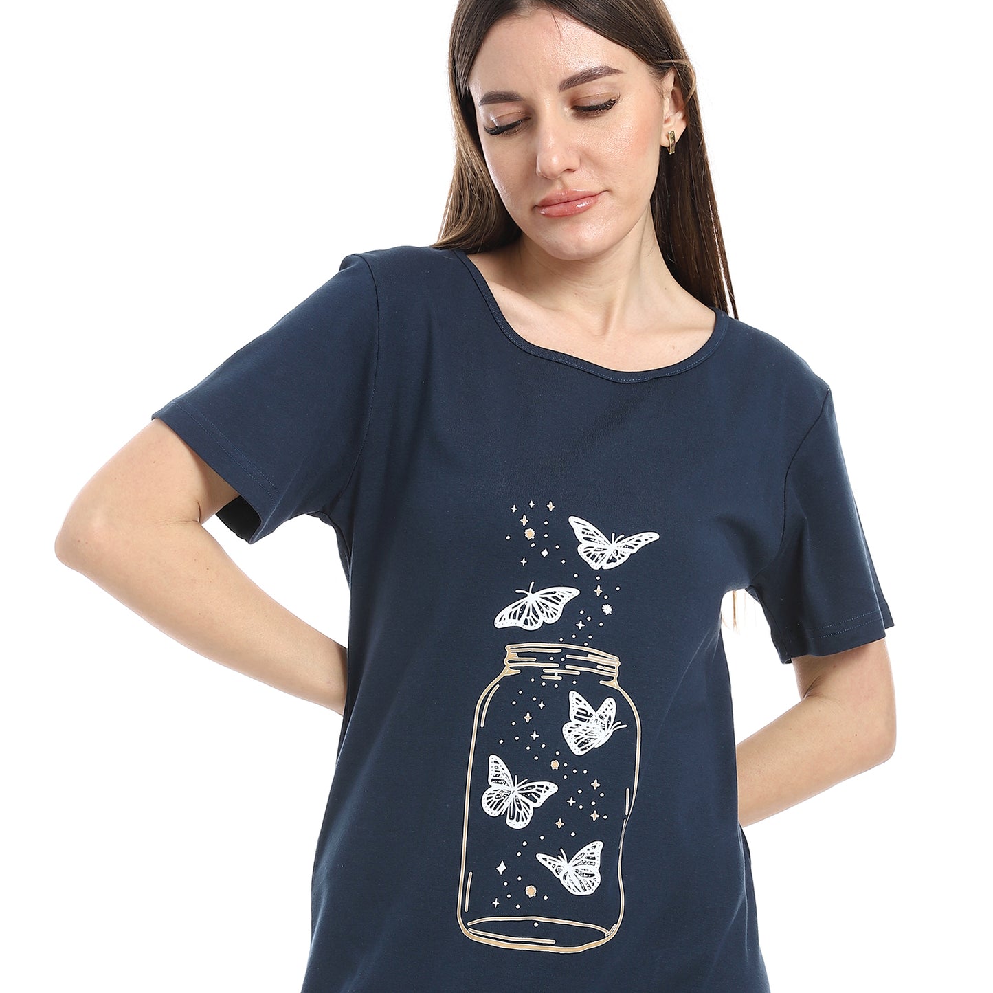long sleepshirt short sleeves