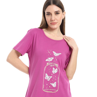 long sleepshirt short sleeves