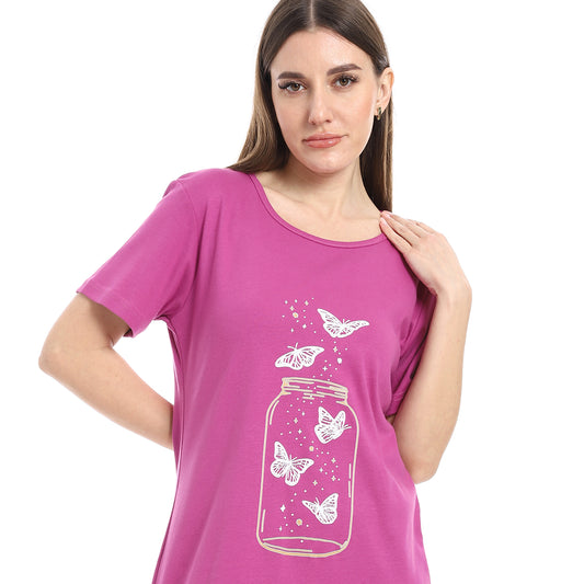 long sleepshirt short sleeves