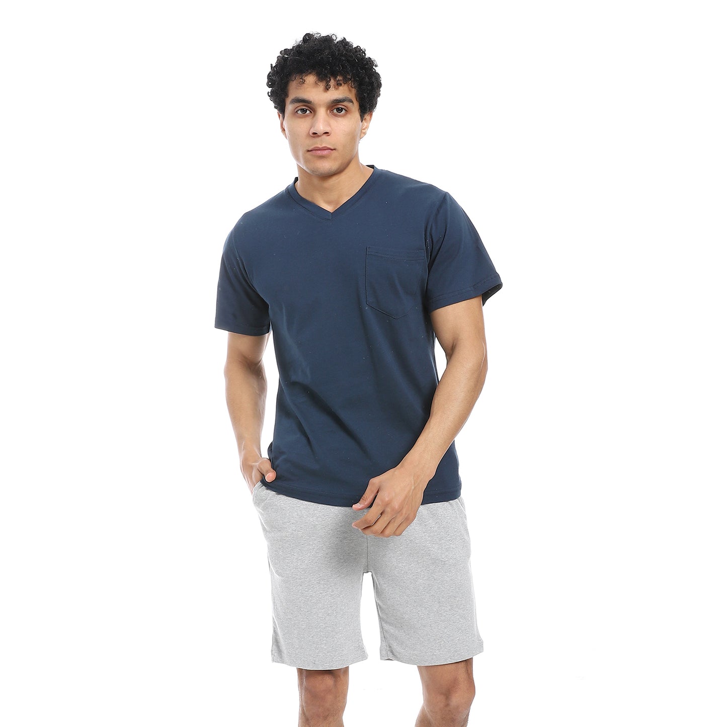 v neck pajama with short