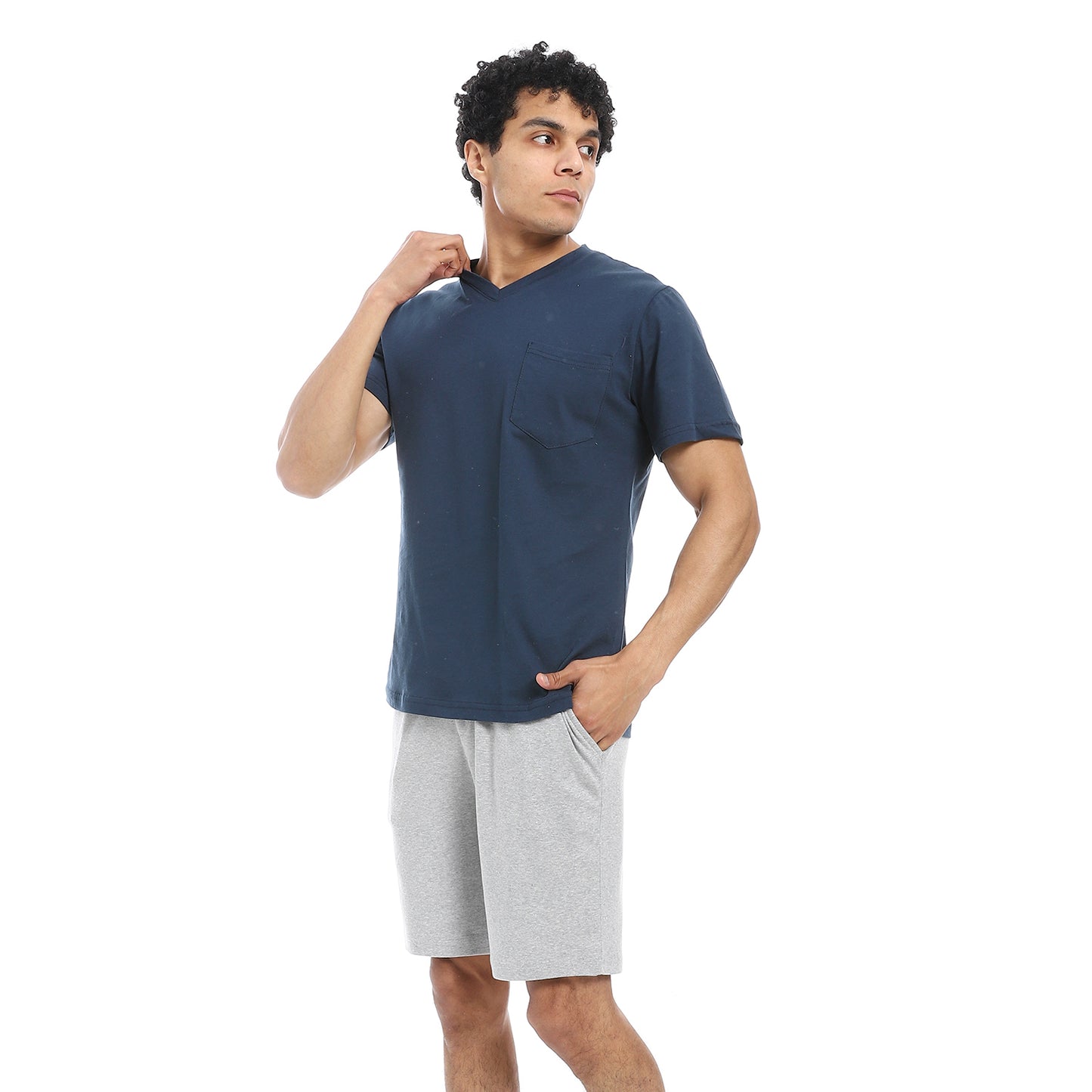 v neck pajama with short