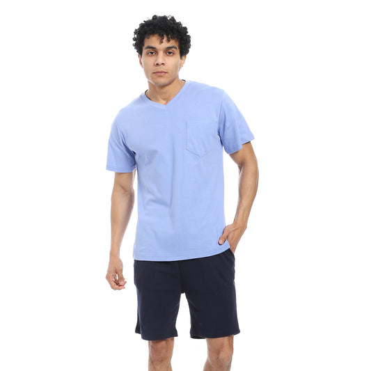 v neck pajama with short
