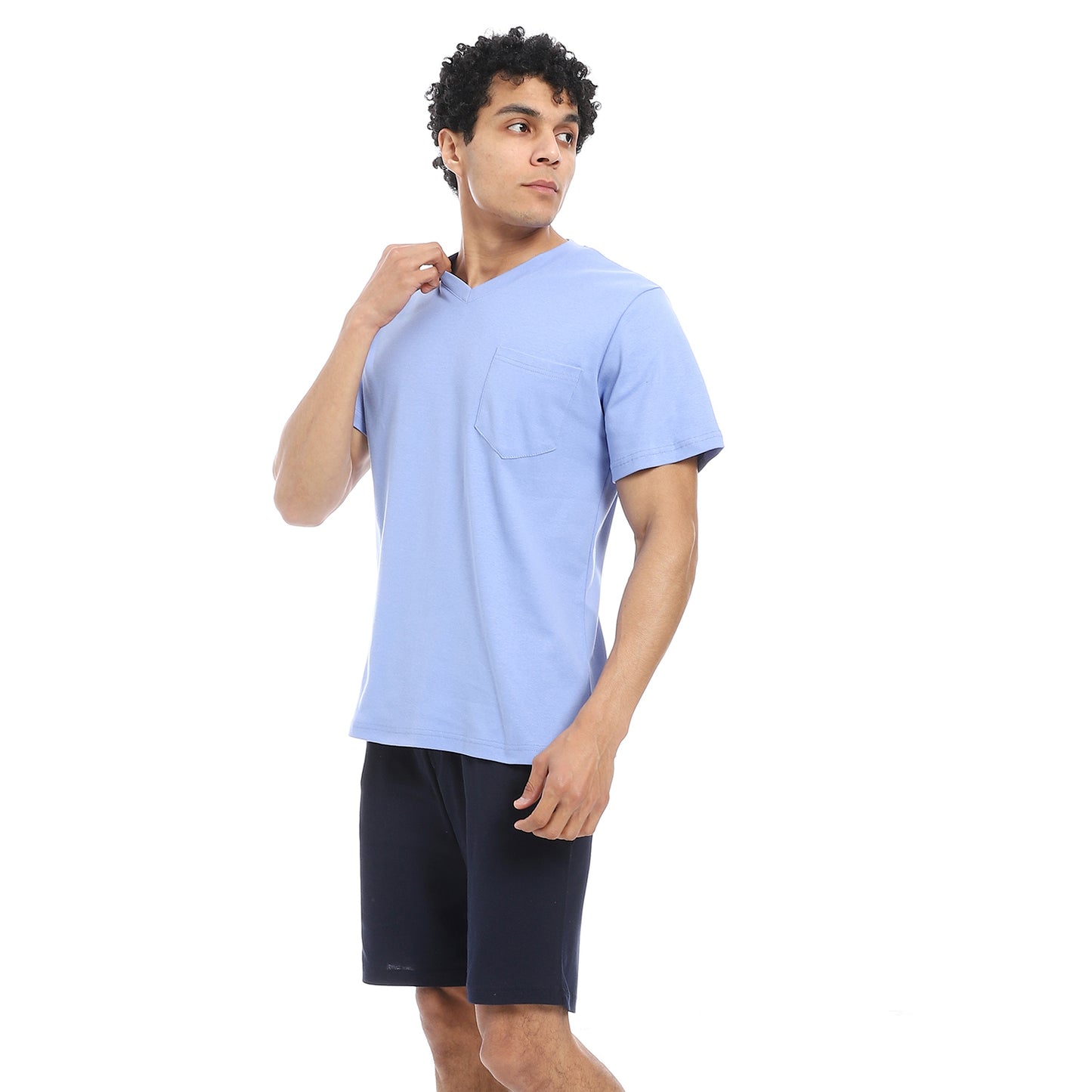 v neck pajama with short