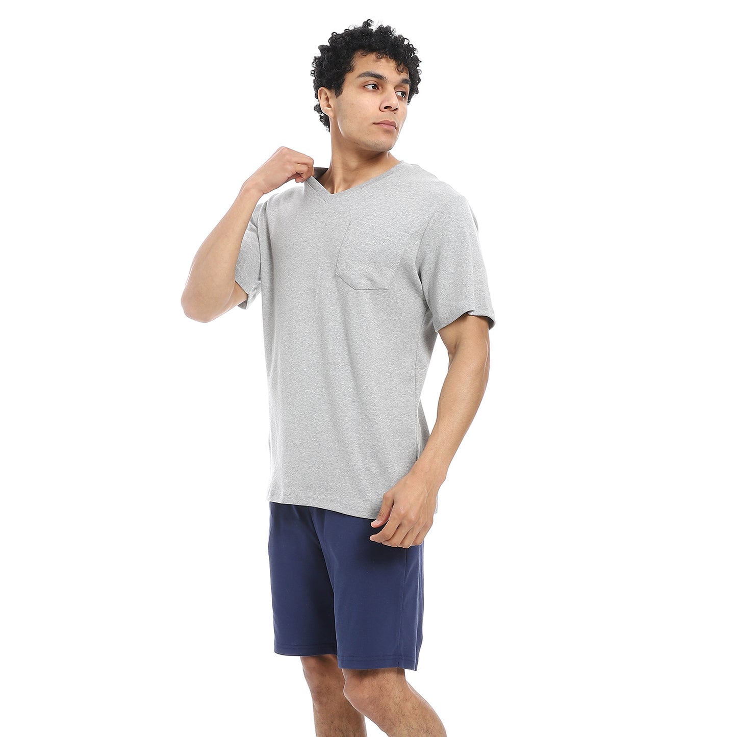 v neck pajama with short