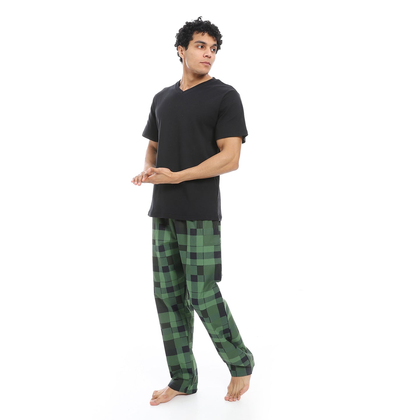 v neck pajama with pants