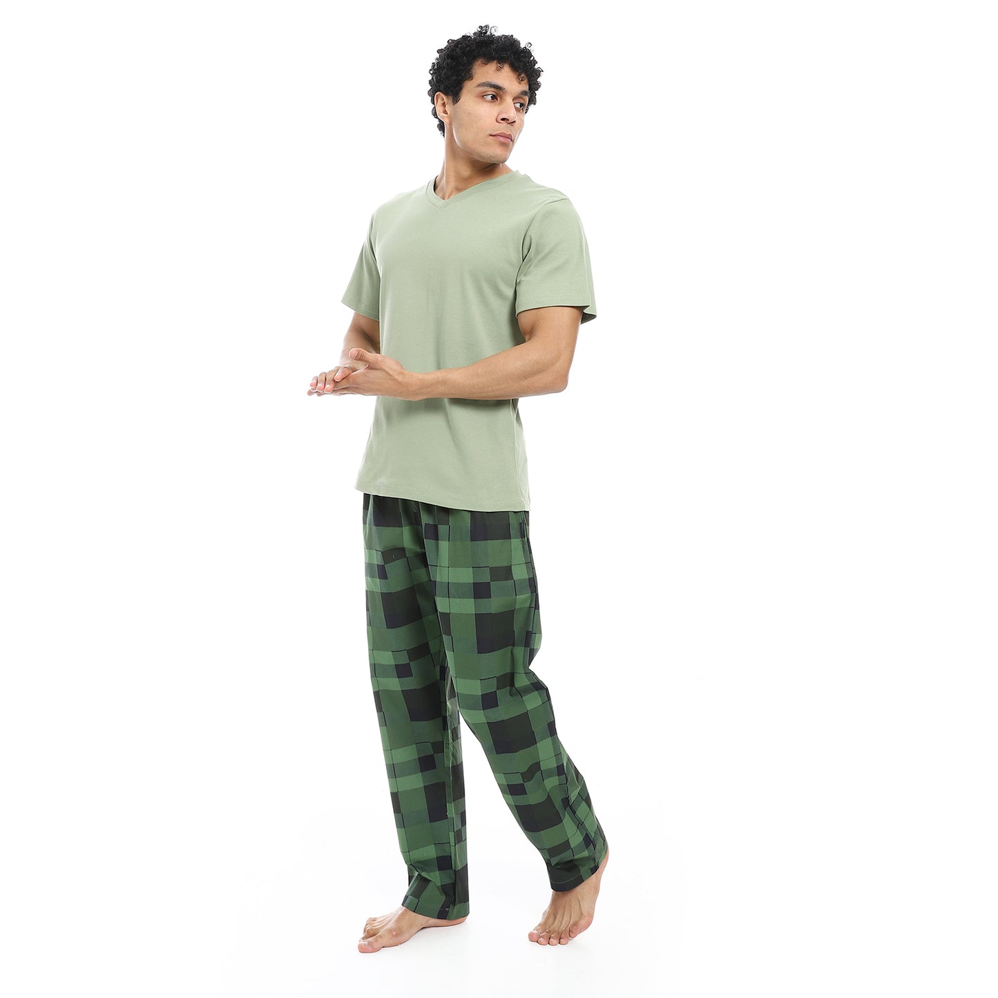 v neck pajama with pants