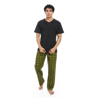 v neck pajama with pants