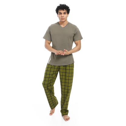 v neck pajama with pants