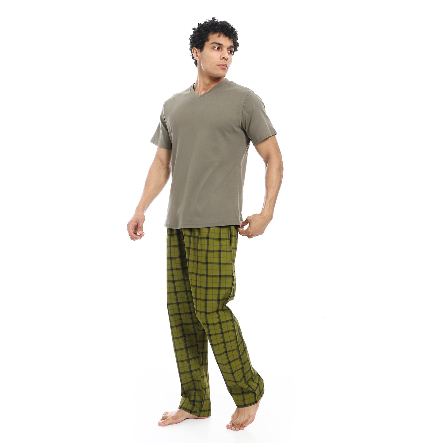 v neck pajama with pants