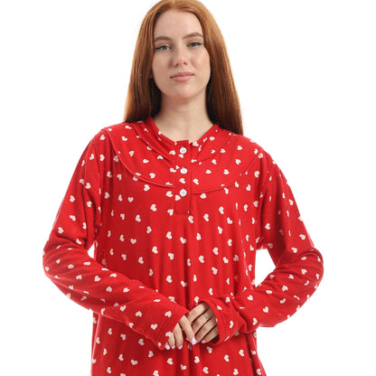 Sleepshirt sleeve banda and buttons