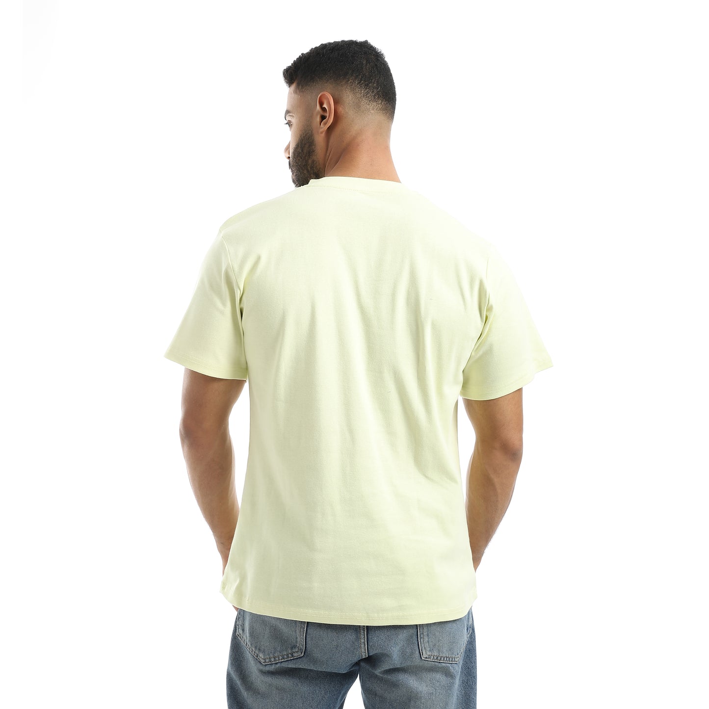 Basic Half Sleeves V- Neck Collar Plain T-Shirt