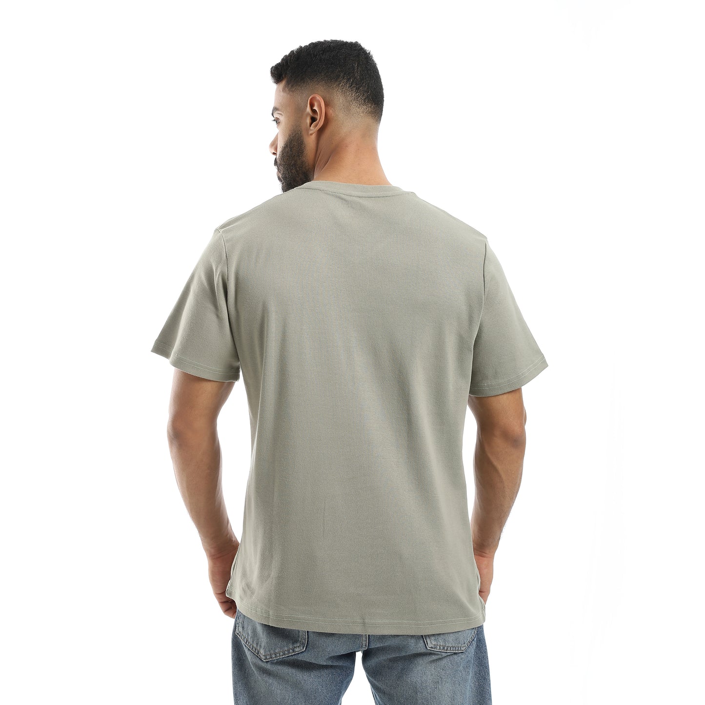 Basic Half Sleeves V- Neck Collar Plain T-Shirt