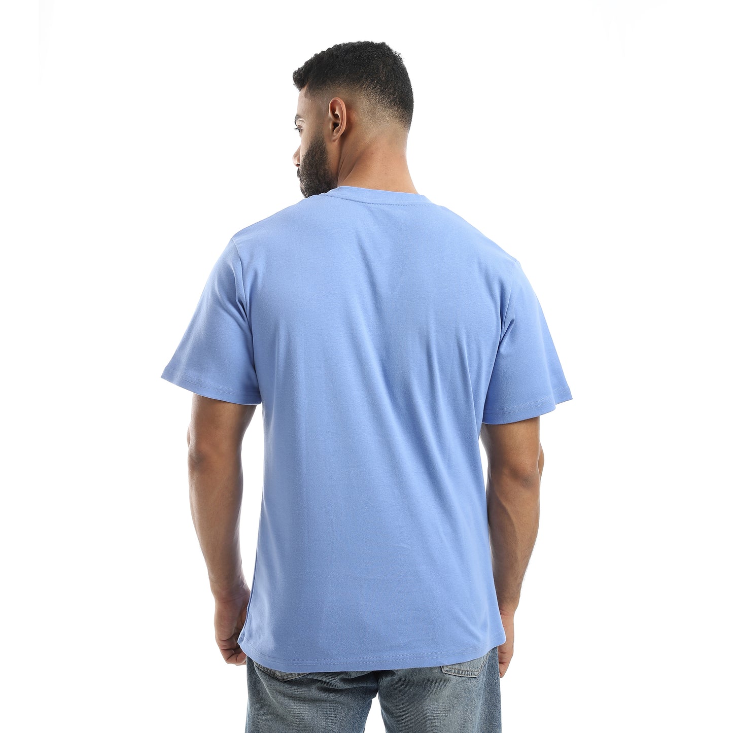 Basic Half Sleeves V- Neck Collar Plain T-Shirt