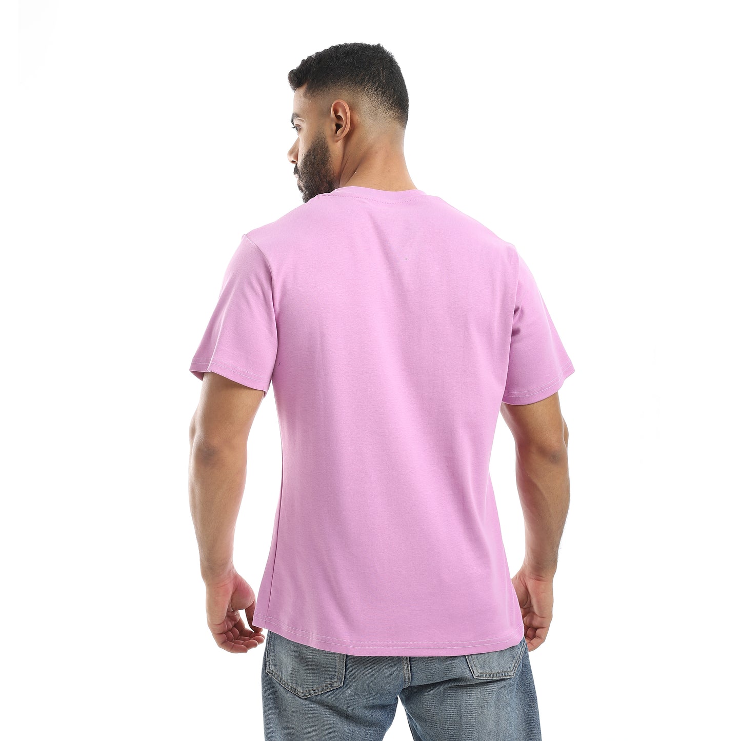 Basic Half Sleeves V- Neck Collar Plain T-Shirt