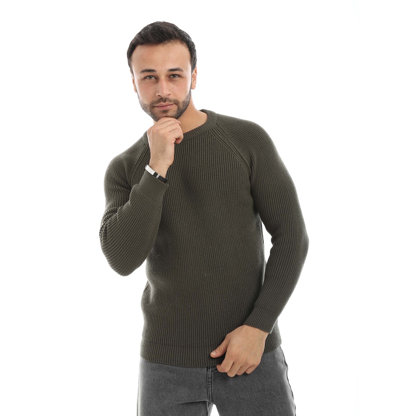 Red Circle Wool Pullover Men