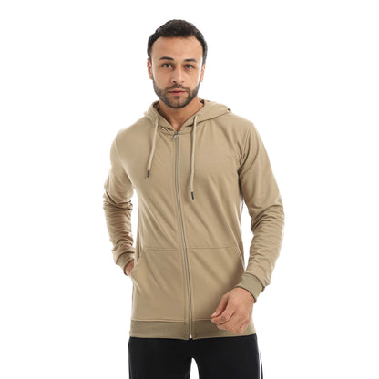 Red Circle Sweatshirt Hoodie + Zipper men