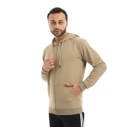 Red Circle Sweatshirt Hoodie + Zipper men