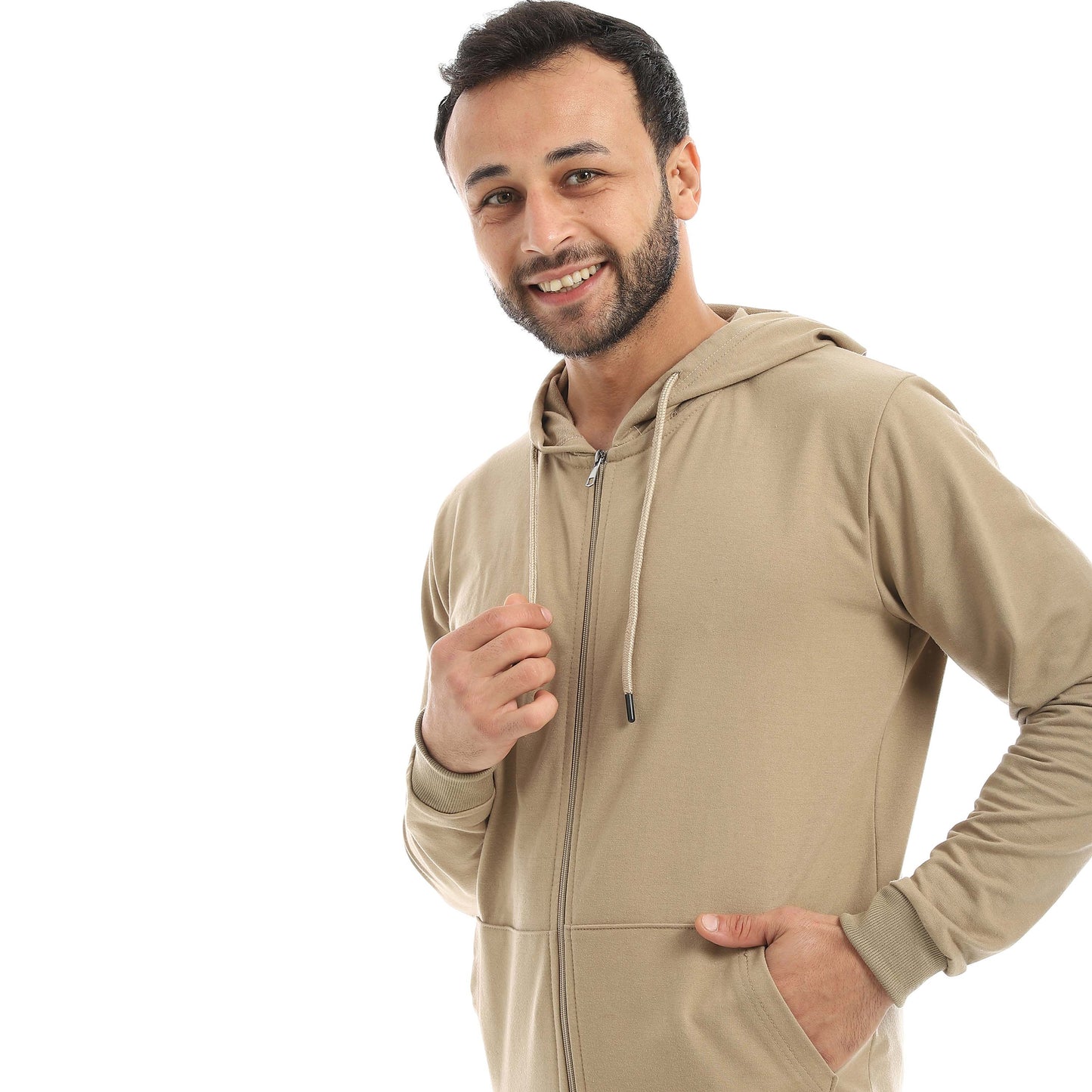 Red Circle Sweatshirt Hoodie + Zipper men