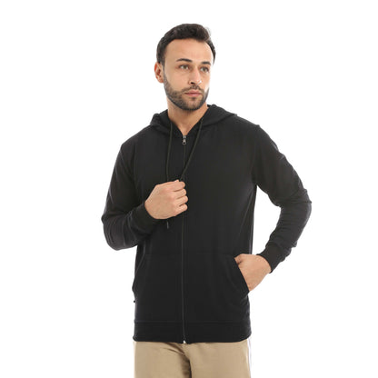 Red Circle Sweatshirt Hoodie + Zipper men