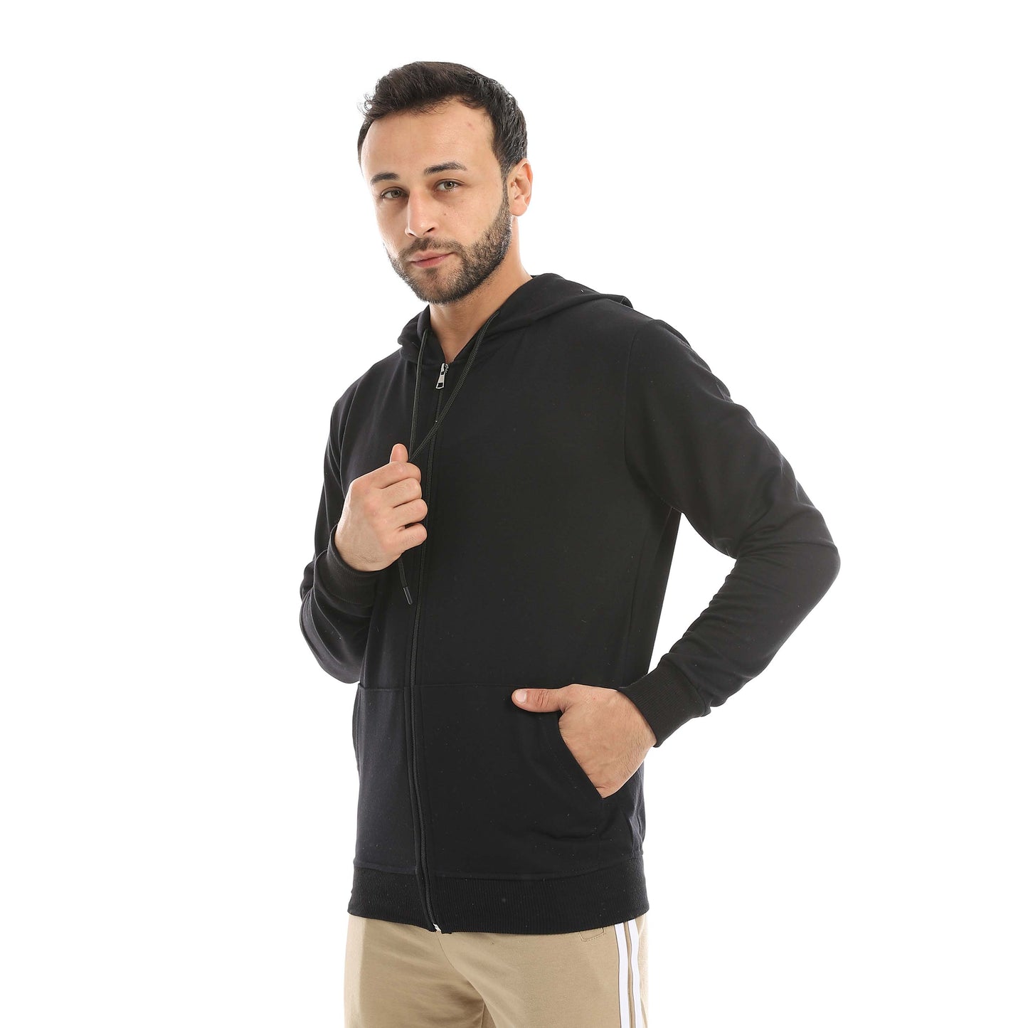 Red Circle Sweatshirt Hoodie + Zipper men