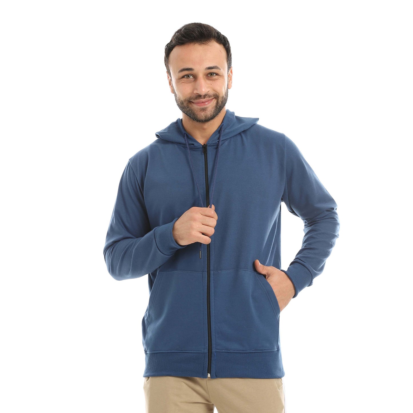 Red Circle Sweatshirt Hoodie + Zipper men