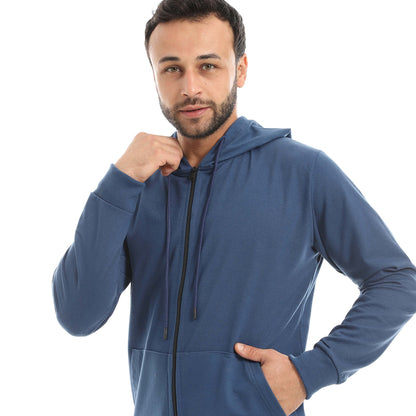 Red Circle Sweatshirt Hoodie + Zipper men