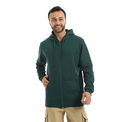 Red Circle Sweatshirt Hoodie + Zipper men