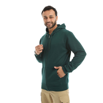 Red Circle Sweatshirt Hoodie + Zipper men