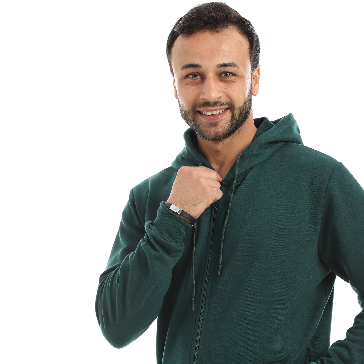 Red Circle Sweatshirt Hoodie + Zipper men