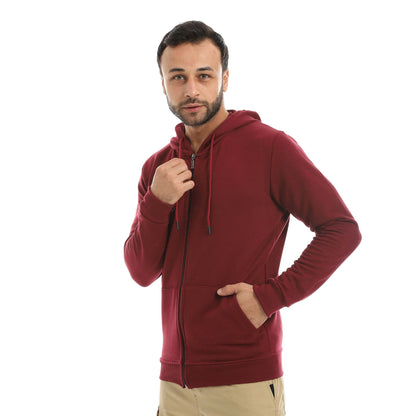 Red Circle Sweatshirt Hoodie + Zipper men