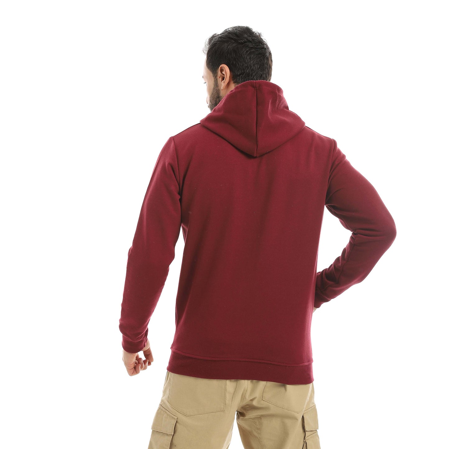 Red Circle Sweatshirt Hoodie + Zipper men