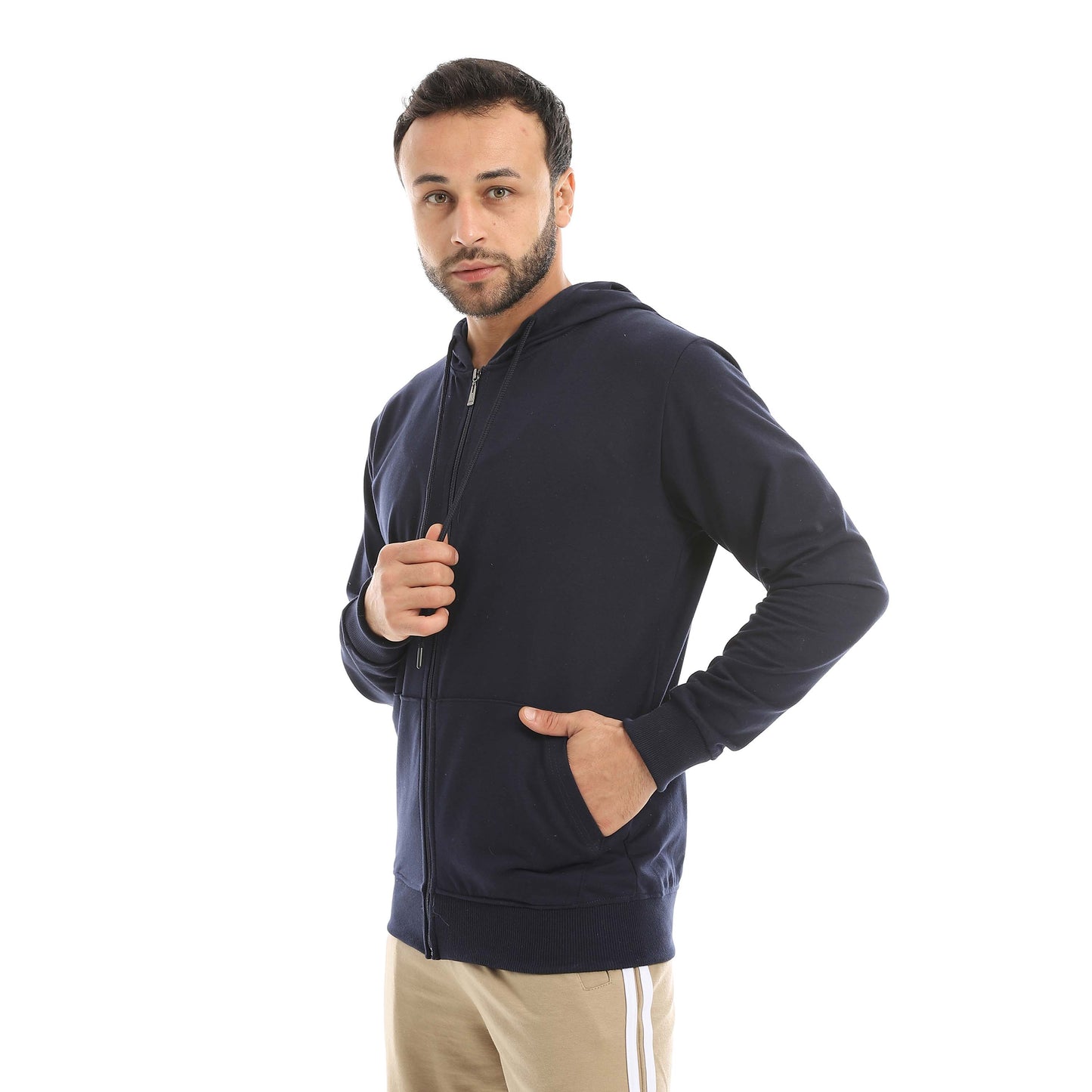 Red Circle Sweatshirt Hoodie + Zipper men