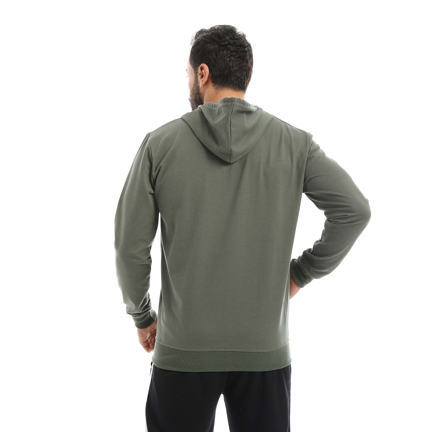 Red Circle Sweatshirt Hoodie + Zipper men