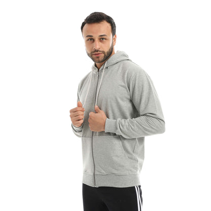 Red Circle Sweatshirt Hoodie + Zipper men