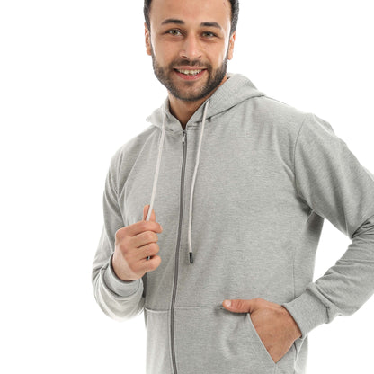 Red Circle Sweatshirt Hoodie + Zipper men