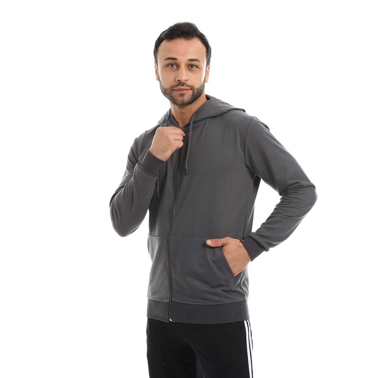 Red Circle Sweatshirt Hoodie + Zipper men