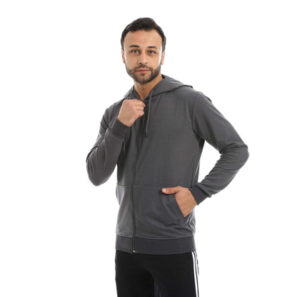 Red Circle Sweatshirt Hoodie + Zipper men