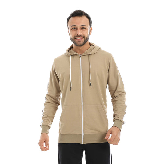 Red Circle Sweatshirt Hoodie + Zipper men