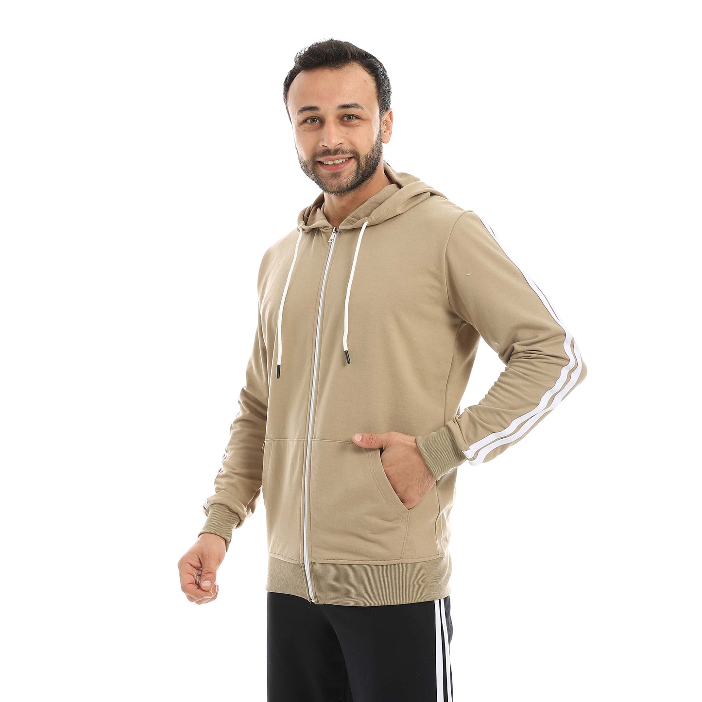 Red Circle Sweatshirt Hoodie + Zipper men