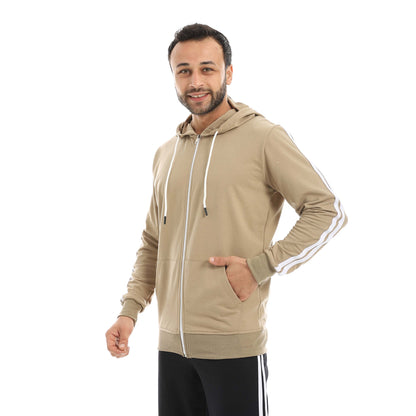 Red Circle Sweatshirt Hoodie + Zipper men