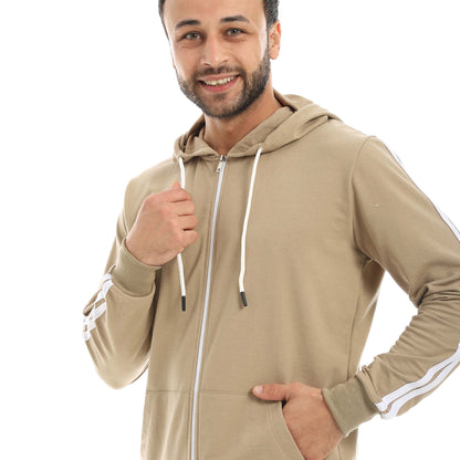 Red Circle Sweatshirt Hoodie + Zipper men