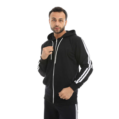 Red Circle Sweatshirt Hoodie + Zipper men