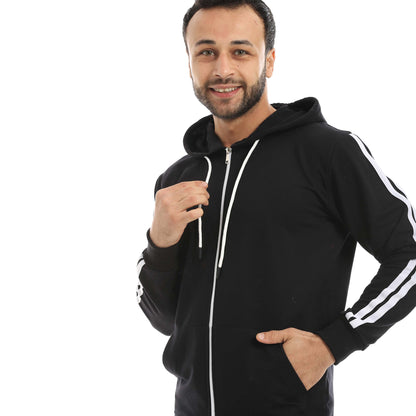 Red Circle Sweatshirt Hoodie + Zipper men