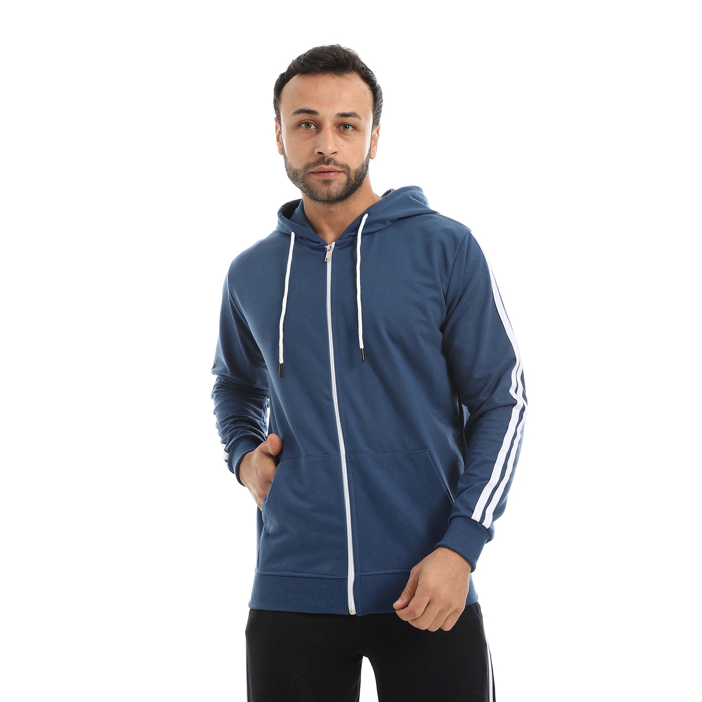 Red Circle Sweatshirt Hoodie + Zipper men