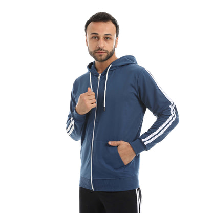 Red Circle Sweatshirt Hoodie + Zipper men