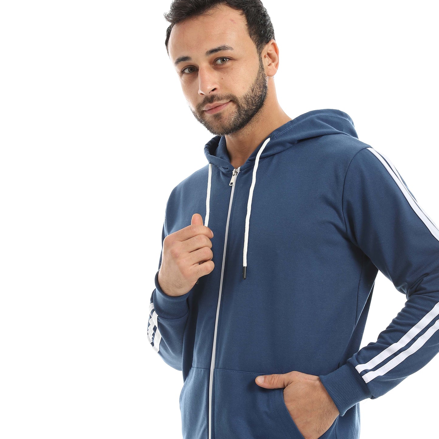 Red Circle Sweatshirt Hoodie + Zipper men