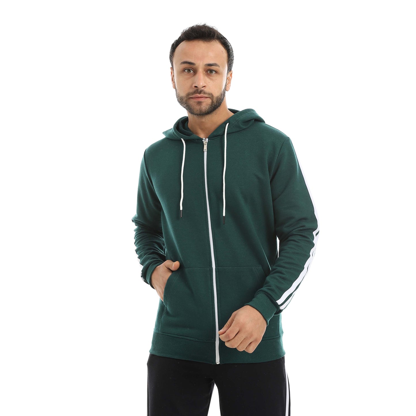 Red Circle Sweatshirt Hoodie + Zipper men