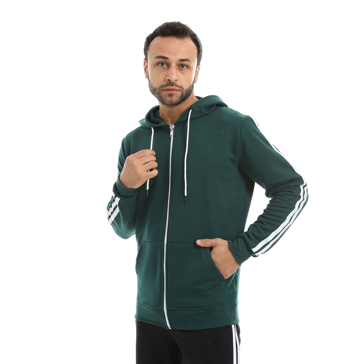 Red Circle Sweatshirt Hoodie + Zipper men