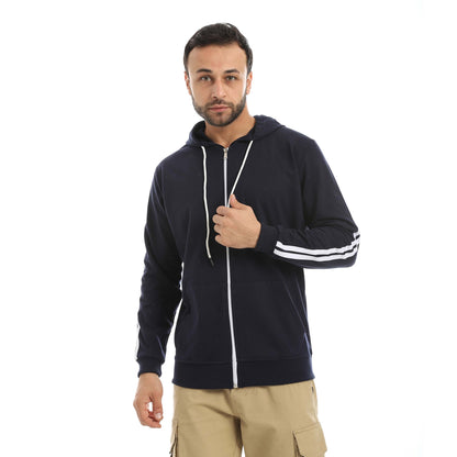 Red Circle Sweatshirt Hoodie + Zipper men