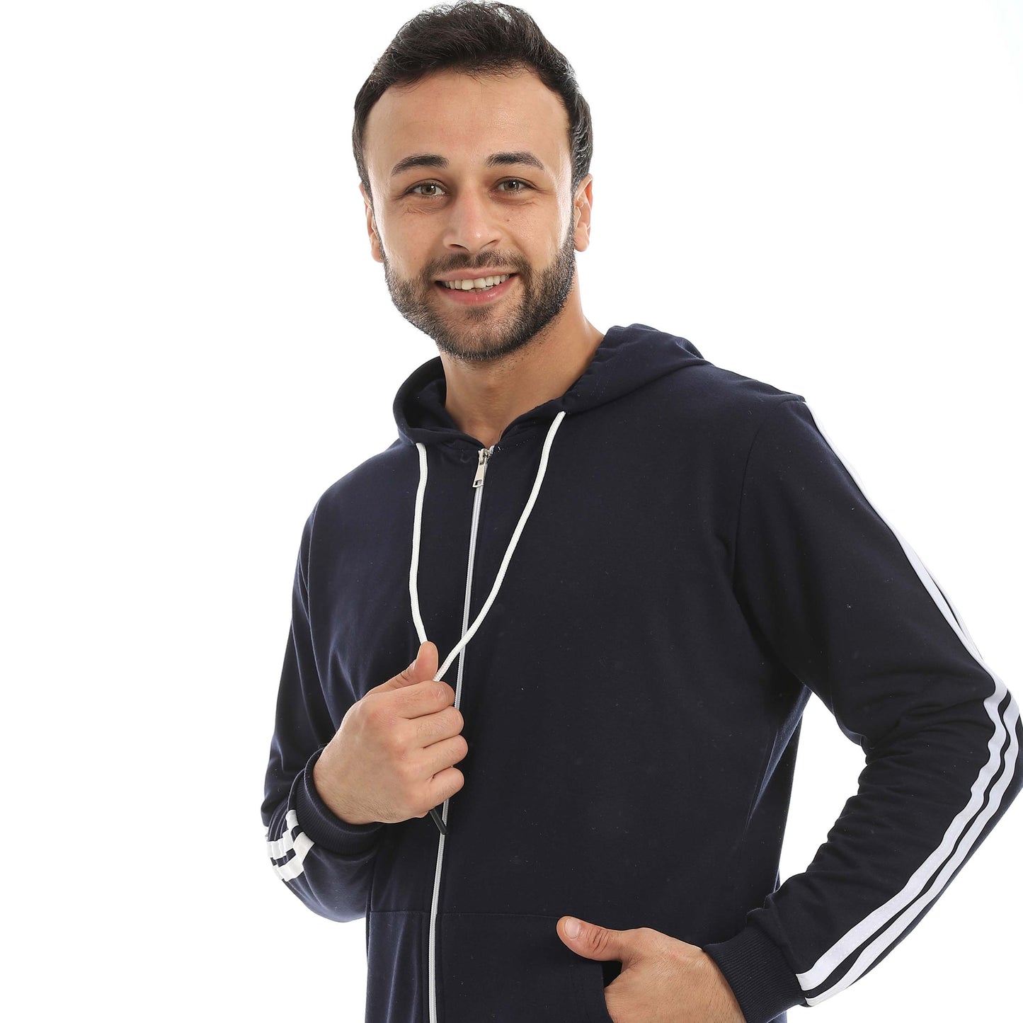 Red Circle Sweatshirt Hoodie + Zipper men